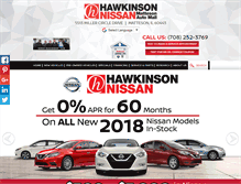 Tablet Screenshot of hawkinsonnissan.com